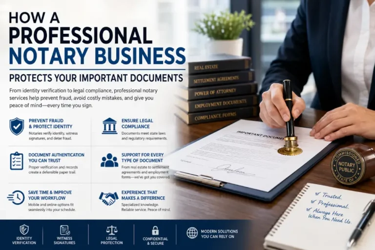 How a Professional Notary Business Protects Your Important Documents