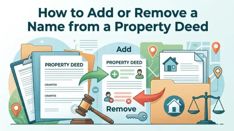 How to Add or Remove a Name from a Property Deed (Step-by-Step)